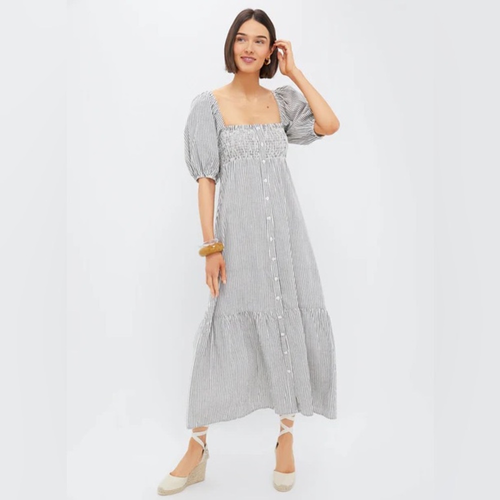 LOVE TOMAS BY EMERSON FRY - Striped Short Sleeve Maxi Dress - S - NWT